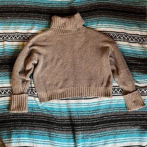 Coffee Turtleneck Sweater